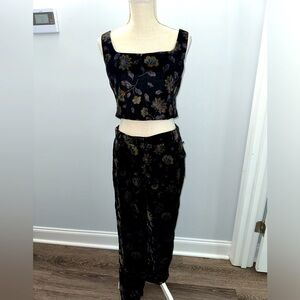 NWT Rachel Zoe two piece pant and crop top set